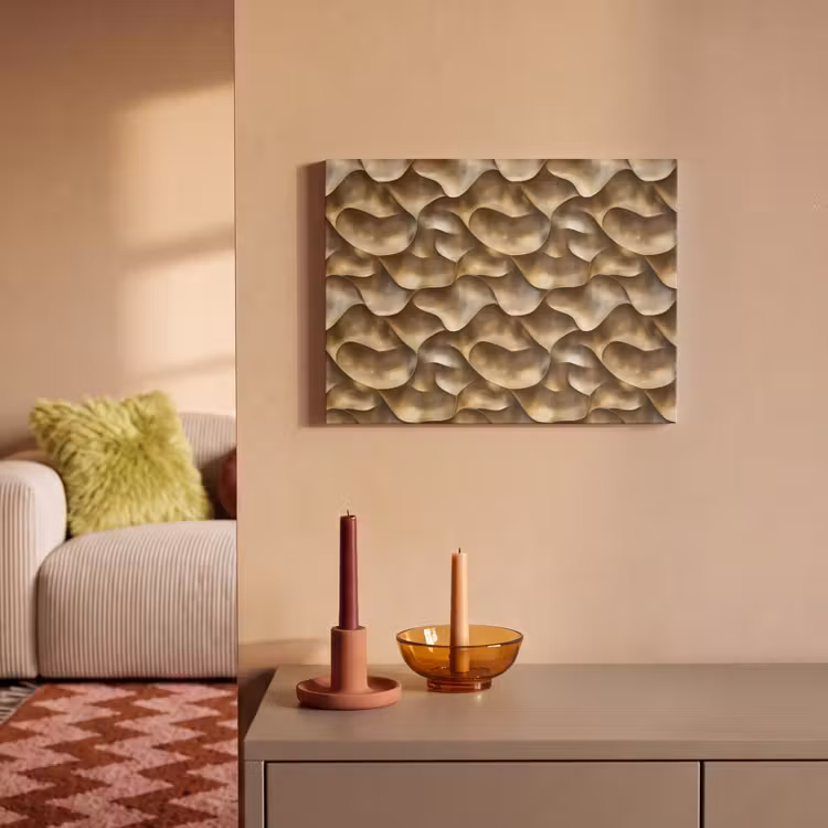 Tableau acoustique - Abstrait - Antique - Or — 2
