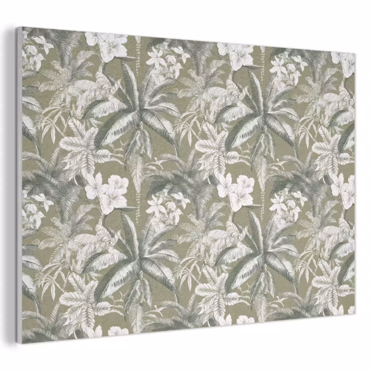 Tableau acoustique - Botanique - Fleurs - Vert — 1