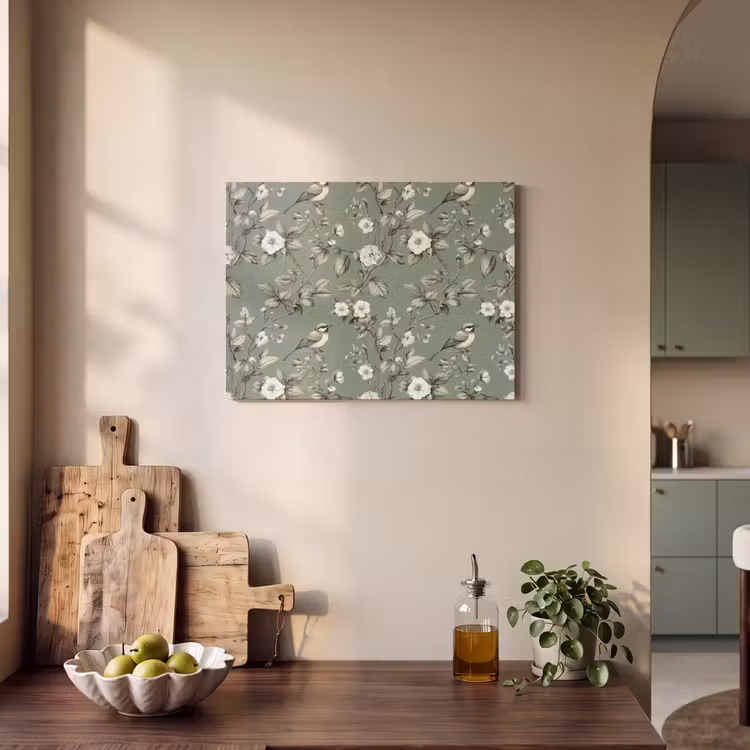 Tableau acoustique - Botanique - Oiseaux - Vert — 3