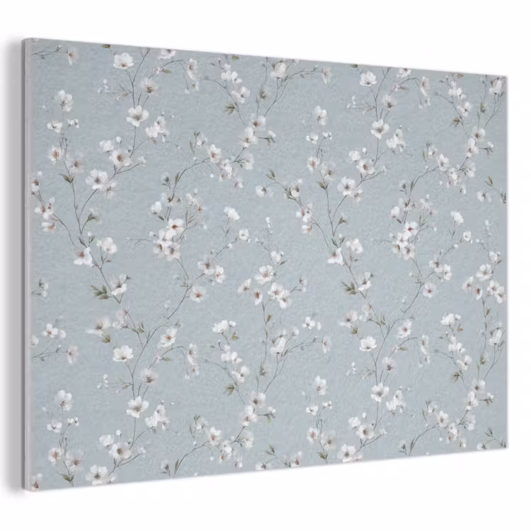Tableau acoustique - Classique - Fleurs - Bleu — 1