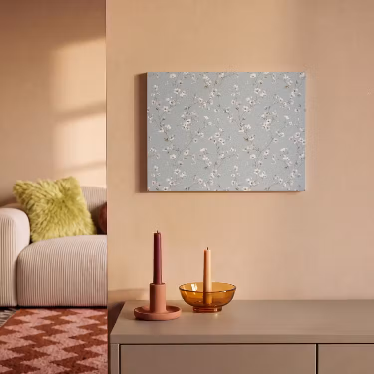 Tableau acoustique - Classique - Fleurs - Bleu — 2