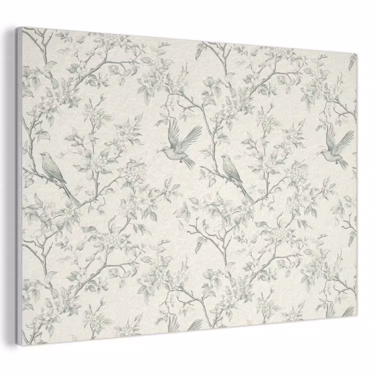 Tableau acoustique - Classique - Oiseaux - Vert — 1