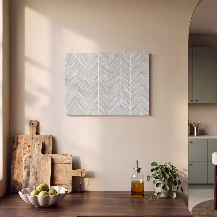 Tableau acoustique - Classique - Chevrons - Gris — 3
