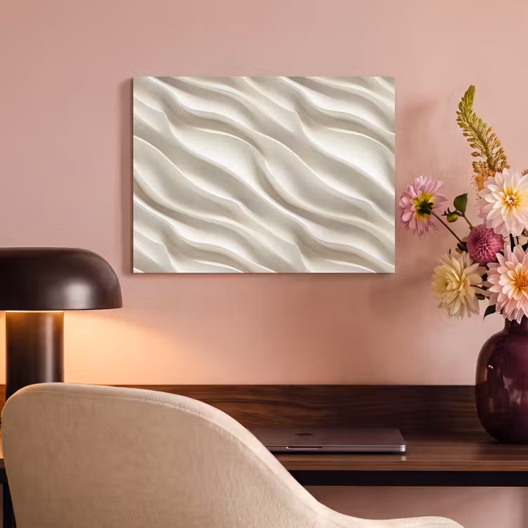 Tableau acoustique - Diagonal - Vagues - Crème — 4