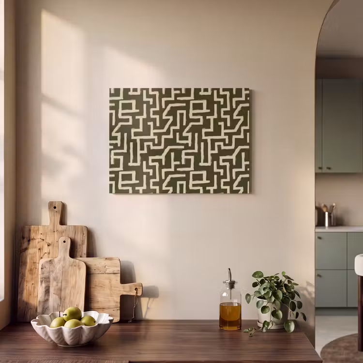 Tableau acoustique - Abstrait - Lignes - Vert — 3