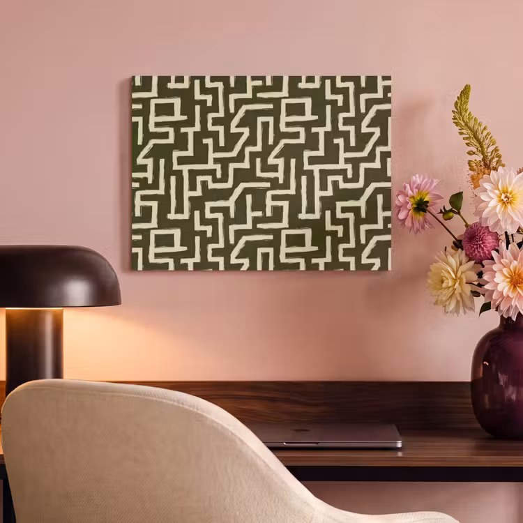 Tableau acoustique - Abstrait - Lignes - Vert — 4