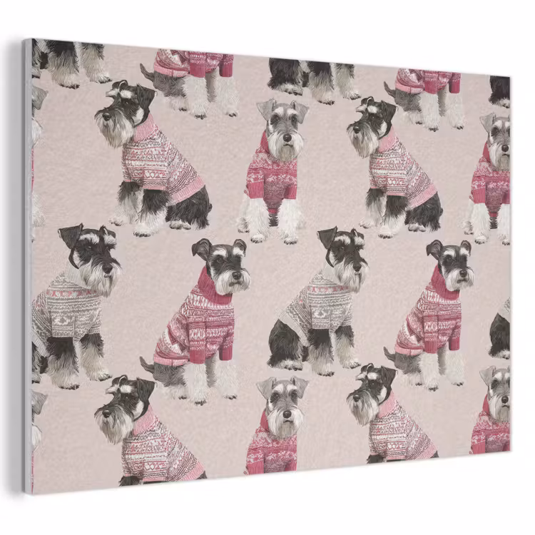 Tableau acoustique - Chiens - Pulls - Rouge — 1