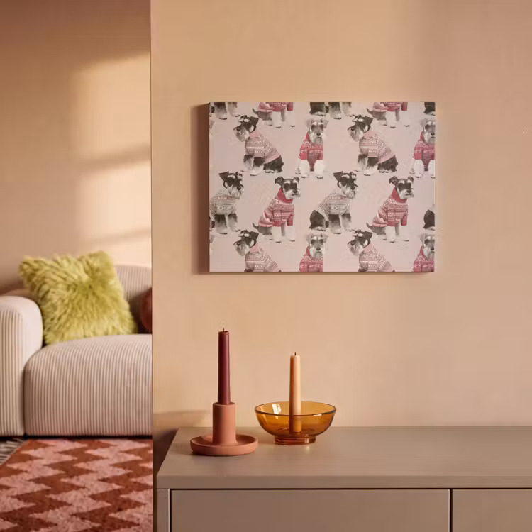 Tableau acoustique - Chiens - Pulls - Rouge — 2