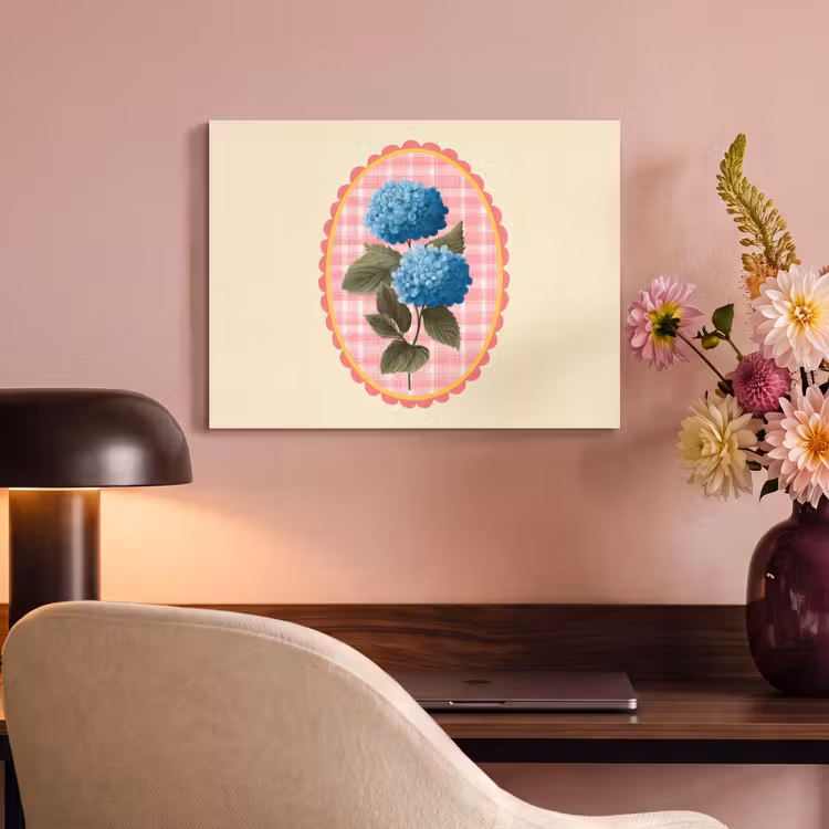 Tableau acoustique - Fleurs - Bleu - Liste - Feuilles — 4