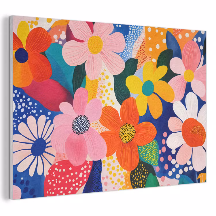 Tableau acoustique - Fleurs - Colorées - Points — 1
