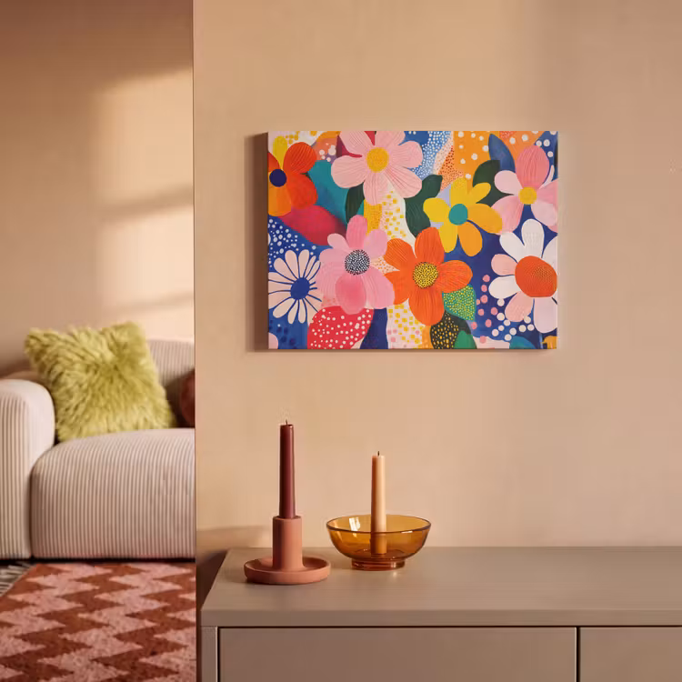 Tableau acoustique - Fleurs - Colorées - Points — 2