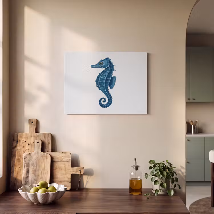 Tableau acoustique - Hippocampe - Queue - Bleu — 3