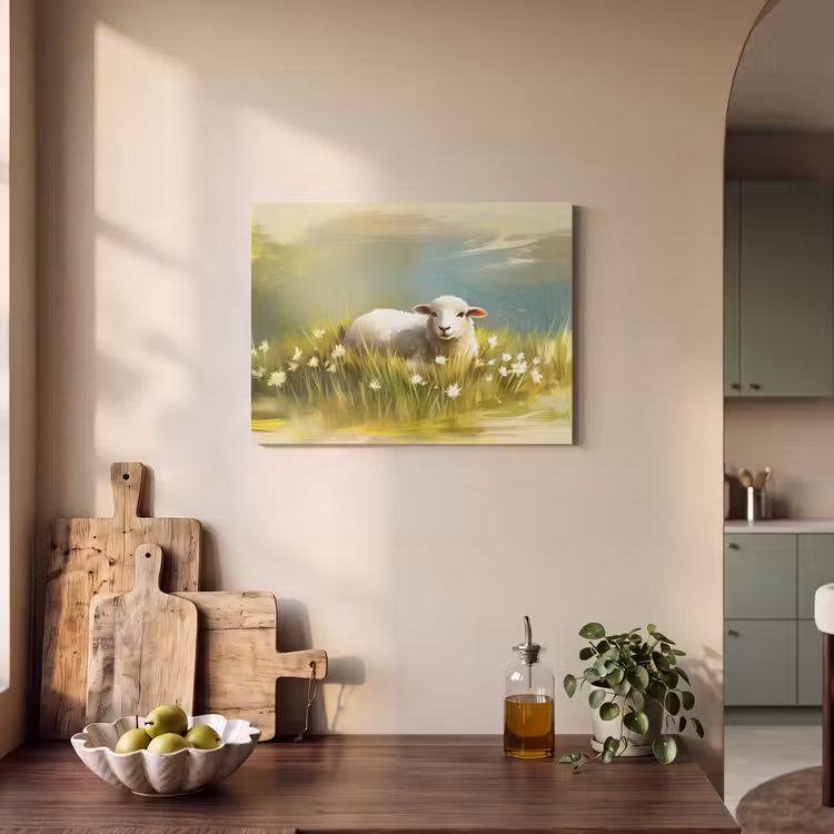 Tableau acoustique - Mouton - Pré - Vert — 3