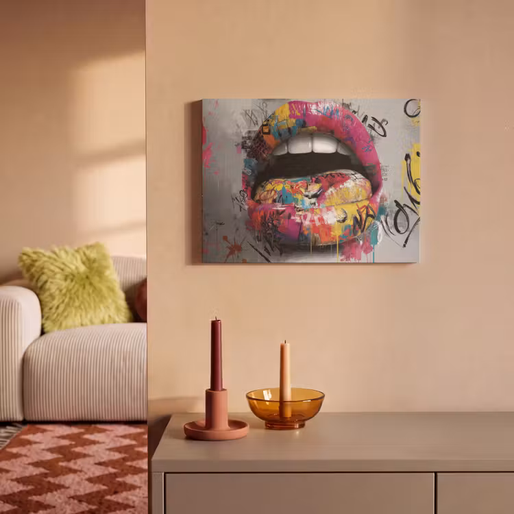Tableau acoustique - Lèvres - Graffiti - Expressif — 2