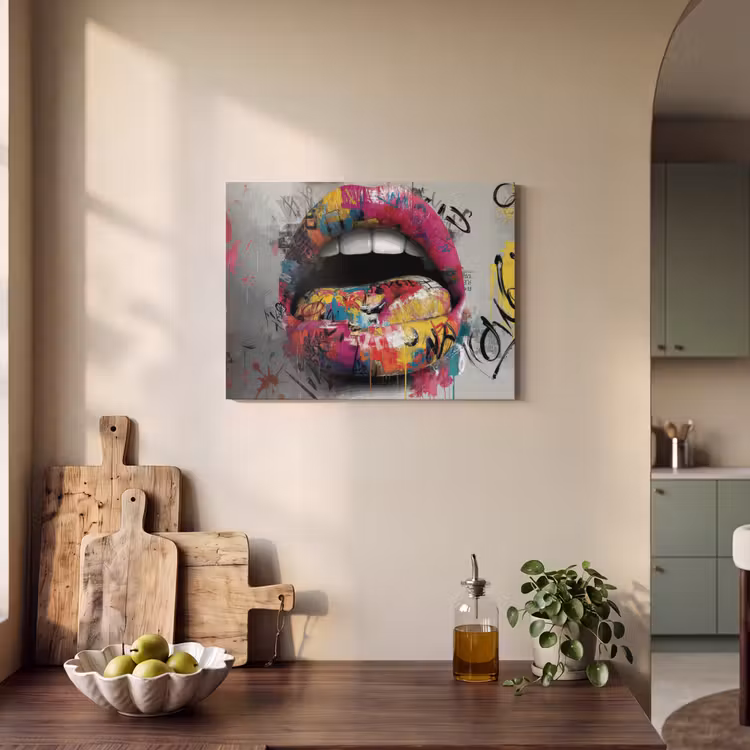Tableau acoustique - Lèvres - Graffiti - Expressif — 3