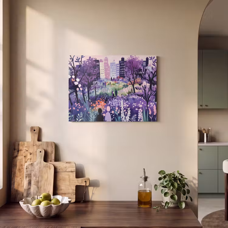Tableau acoustique - Parc - Arbres - Fleurs - Bâtiments — 3