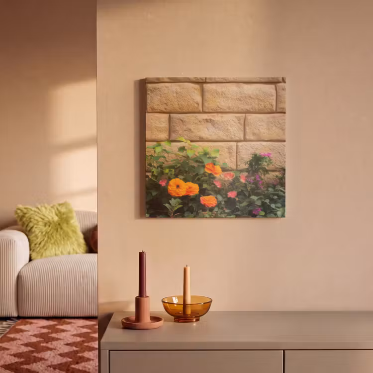 Tableau acoustique - Fleurs - Briques - Coloré — 2