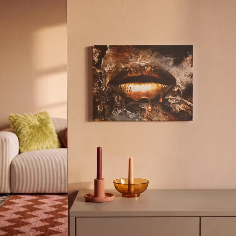 Tableau acoustique - Or - Lèvres - Art — 2