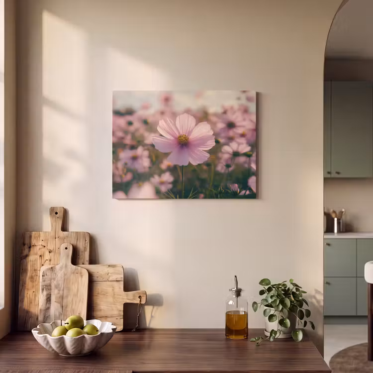Tableau acoustique - Fleurs - violet - flou — 3