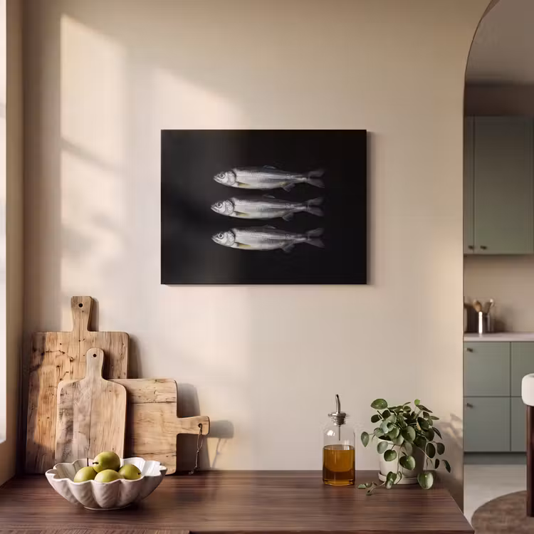 Tableau acoustique - Hareng - Poisson - Noir — 3