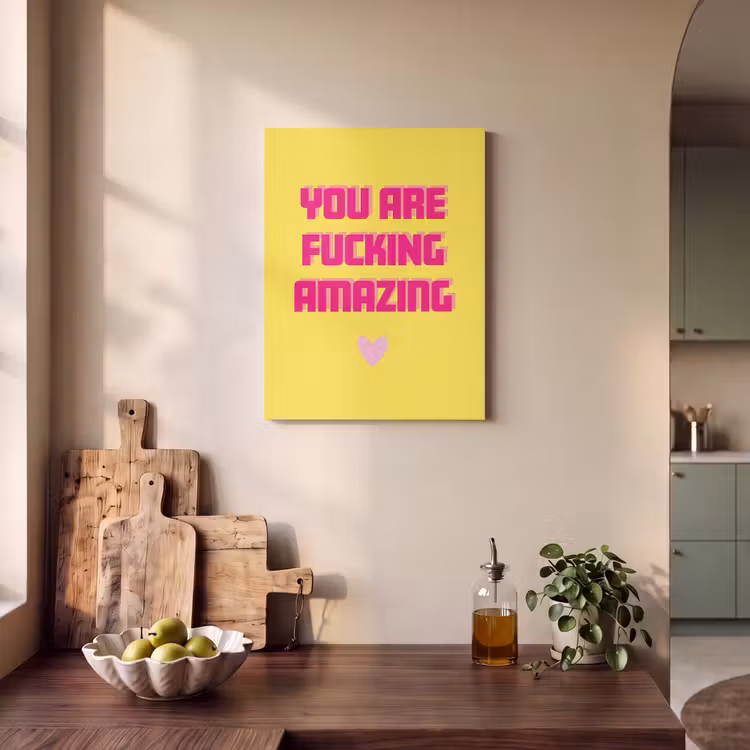 Tableau acoustique - Jaune - Valentin - Texte — 3