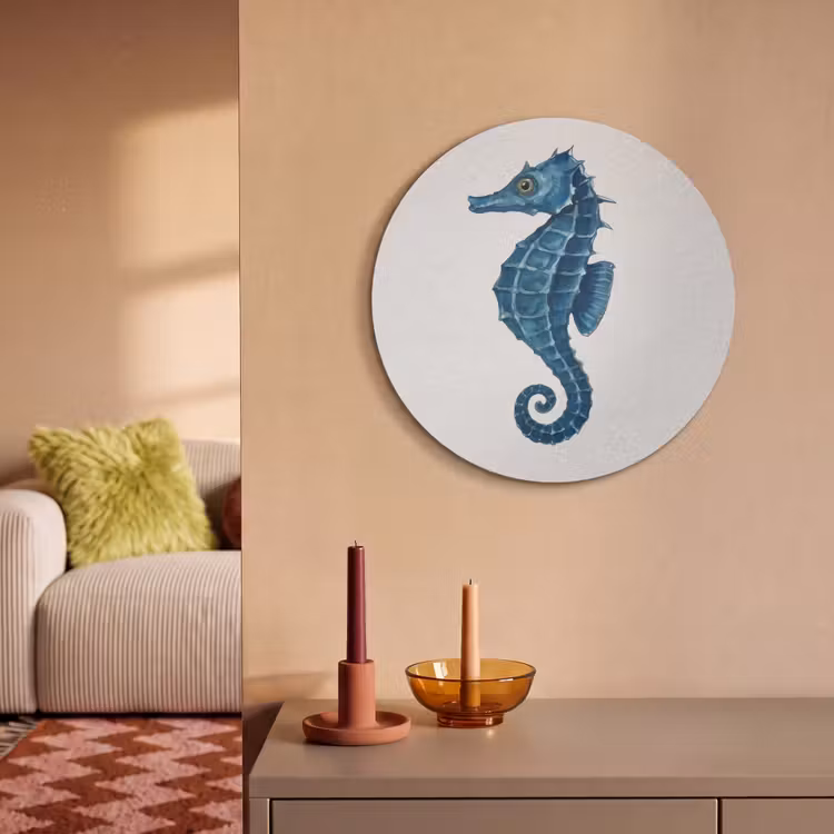 Tableau acoustique en feutre PET - Hippocampe - Queue - Bleu — 3