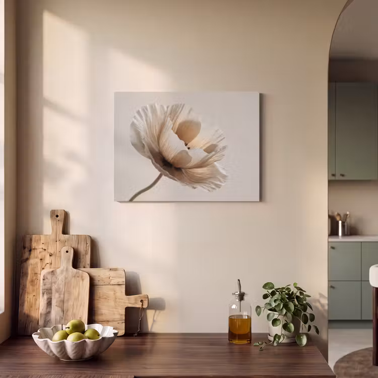 Tableau acoustique - Fleur - Beige - Crème — 3