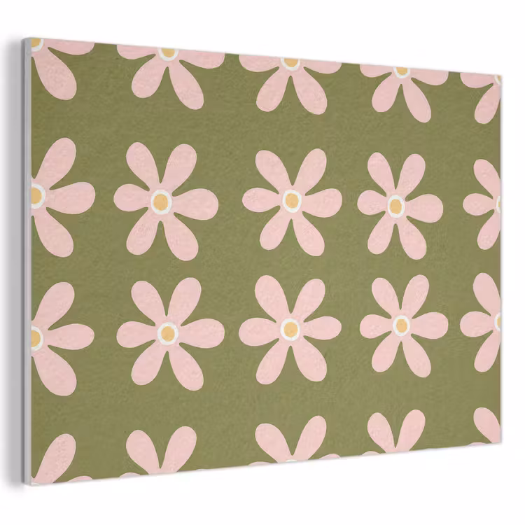 Tableau acoustique - Fleur - Moderne - Vert — 1