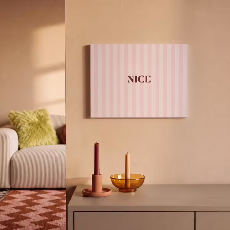 Tableau acoustique - Nice - Rayures - Rose — 2