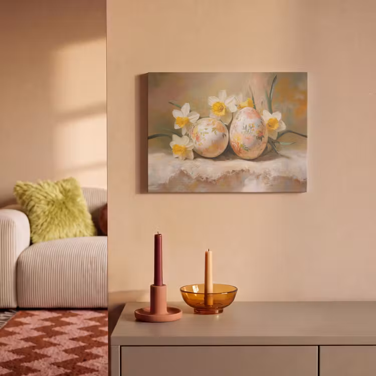 Tableau acoustique - Fleurs - Oeufs - Peints — 2