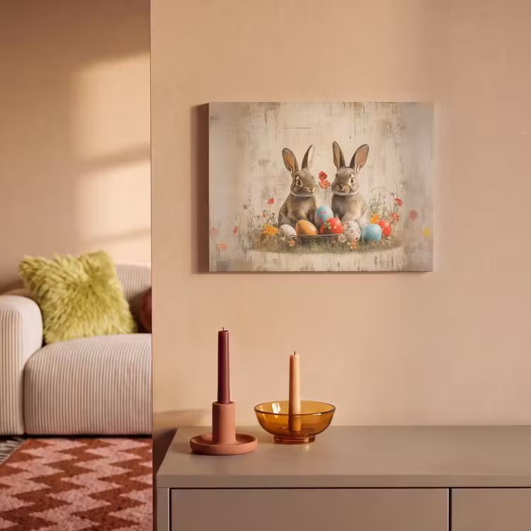 Tableau acoustique - Lapins - Fleurs - Œufs — 2