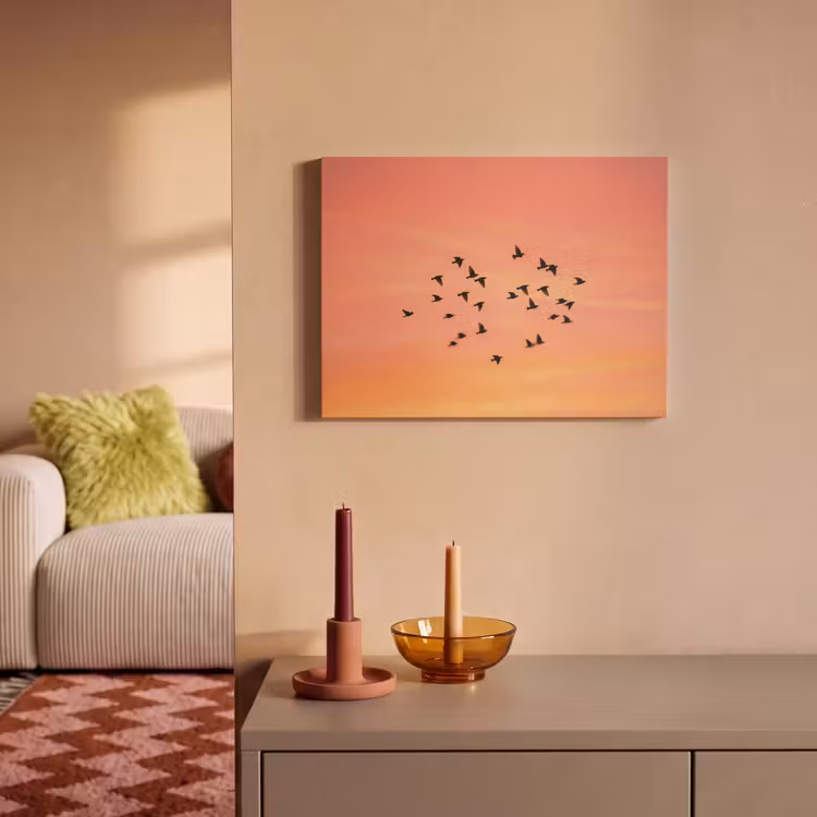 Tableau acoustique - Essaim - Oiseaux - Orange — 2