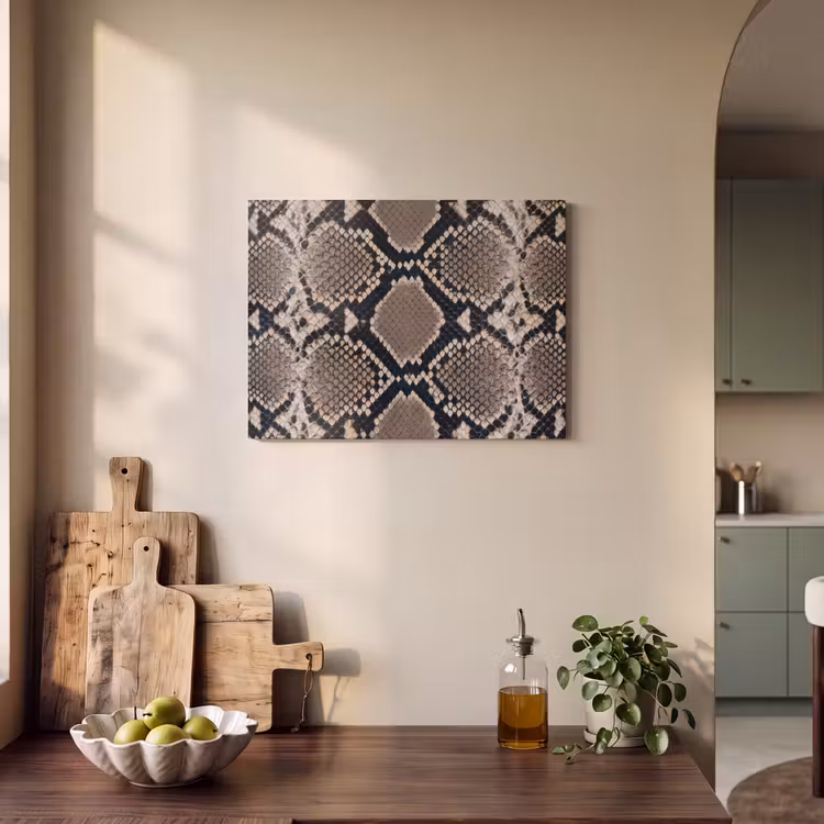 Tableau acoustique - Imprimé serpent - Python - Marron — 3