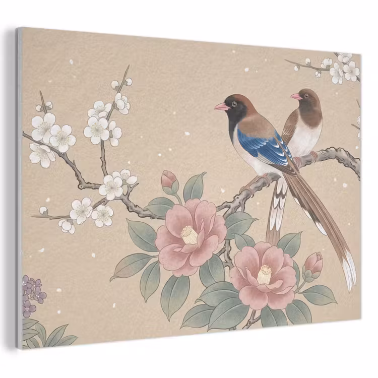 Tableau acoustique - Fleurs - Oiseaux - Fleurs — 1