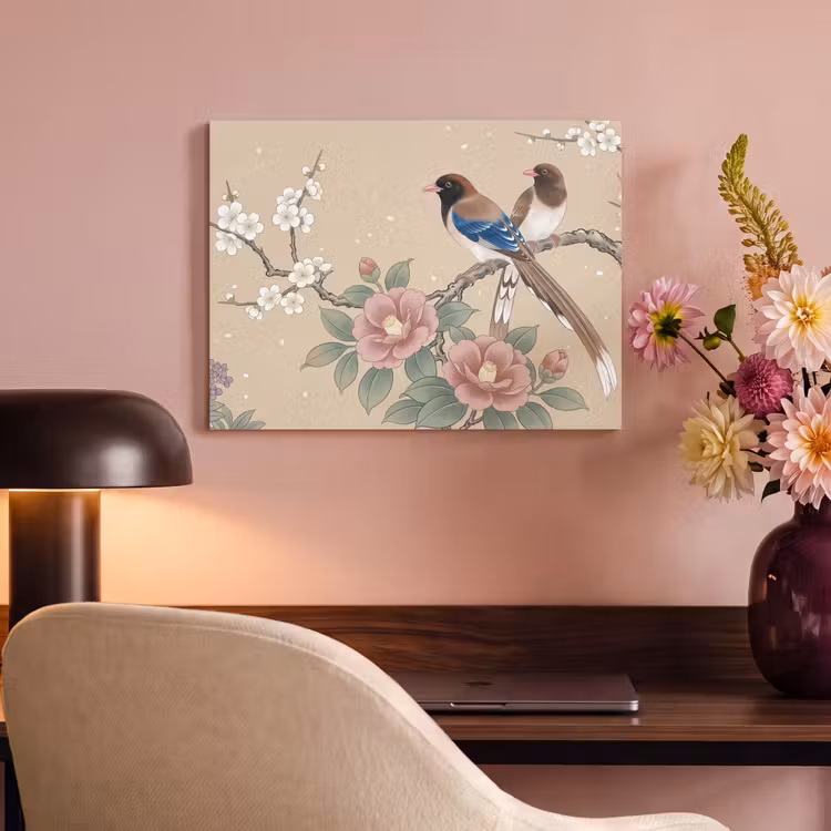 Tableau acoustique - Fleurs - Oiseaux - Fleurs — 4
