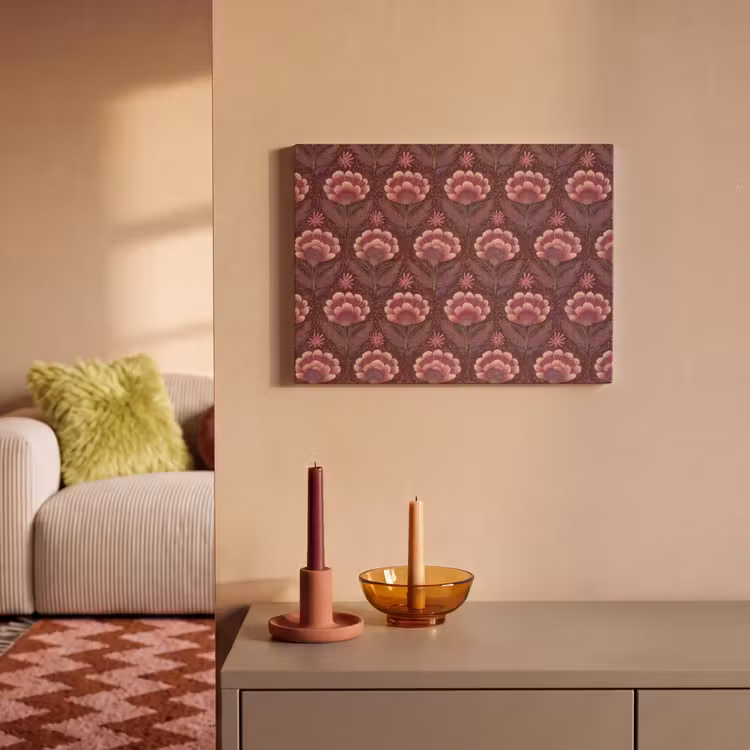 Tableau acoustique - Fleurs - Eventail - Violet — 2