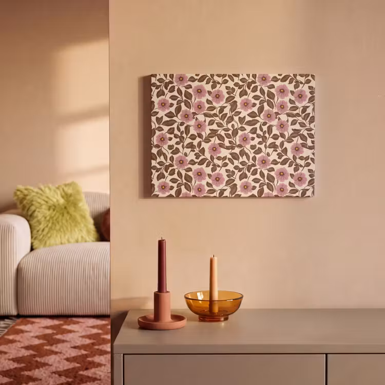 Tableau acoustique - Fleurs - feuilles - colorées — 2