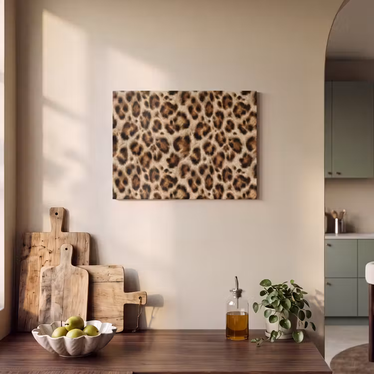 Tableau acoustique - Léopard - Marron - Fourrure — 3