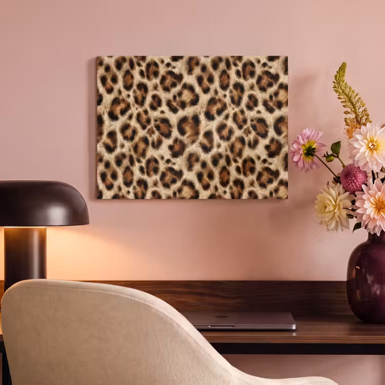 Tableau acoustique - Léopard - Marron - Fourrure — 4