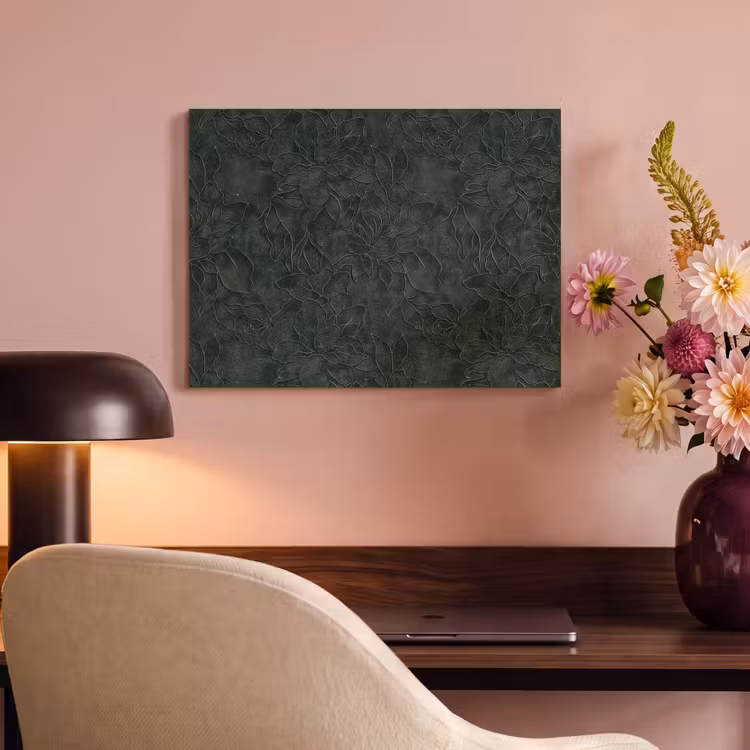 Tableau acoustique - Fleurs - Lignes - Vert — 4