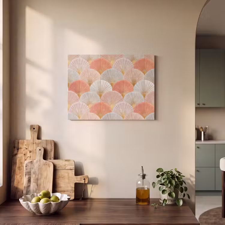Tableau acoustique - Eventails - Or - Rose — 3