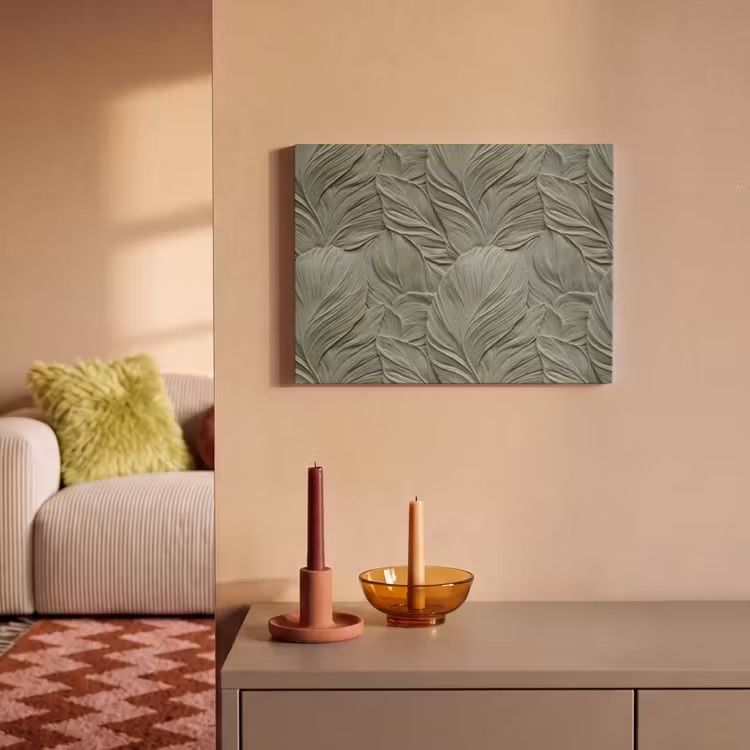 Tableau acoustique - Feuilles - Texture - Vert — 2