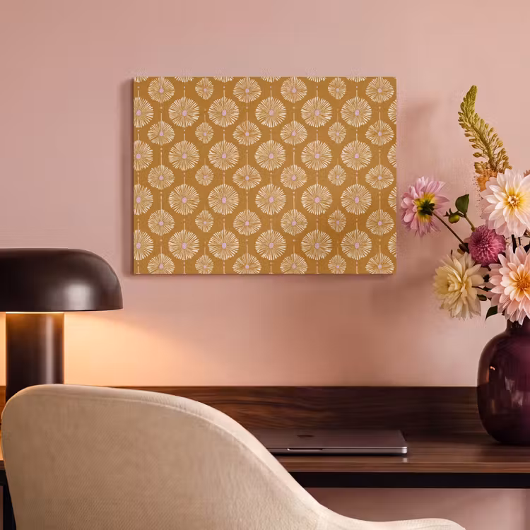 Tableau acoustique - Fleurs - Moderne - Ocre — 4