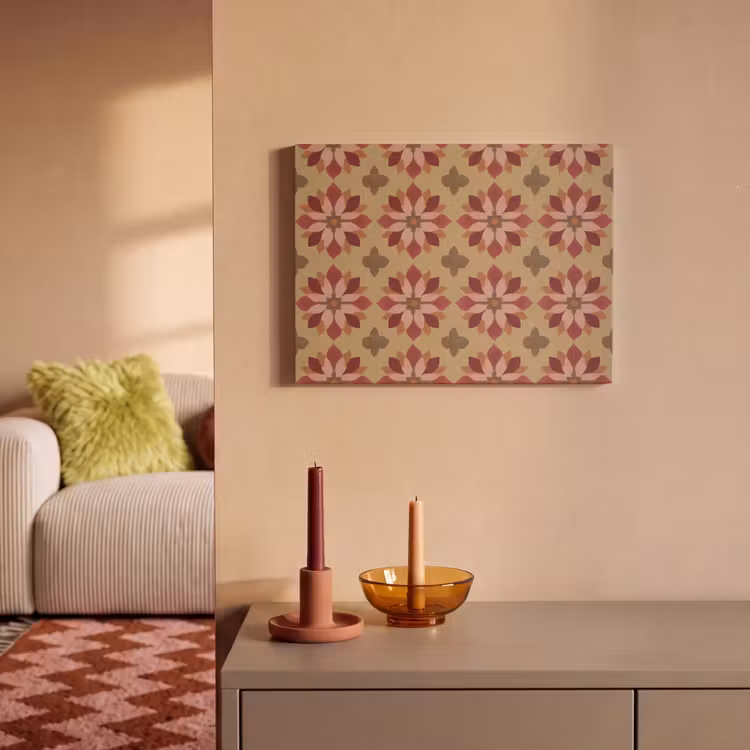Tableau acoustique - Fleurs - Rétro - Vert — 2