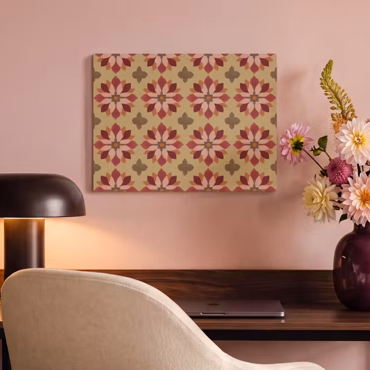 Tableau acoustique - Fleurs - Rétro - Vert — 4