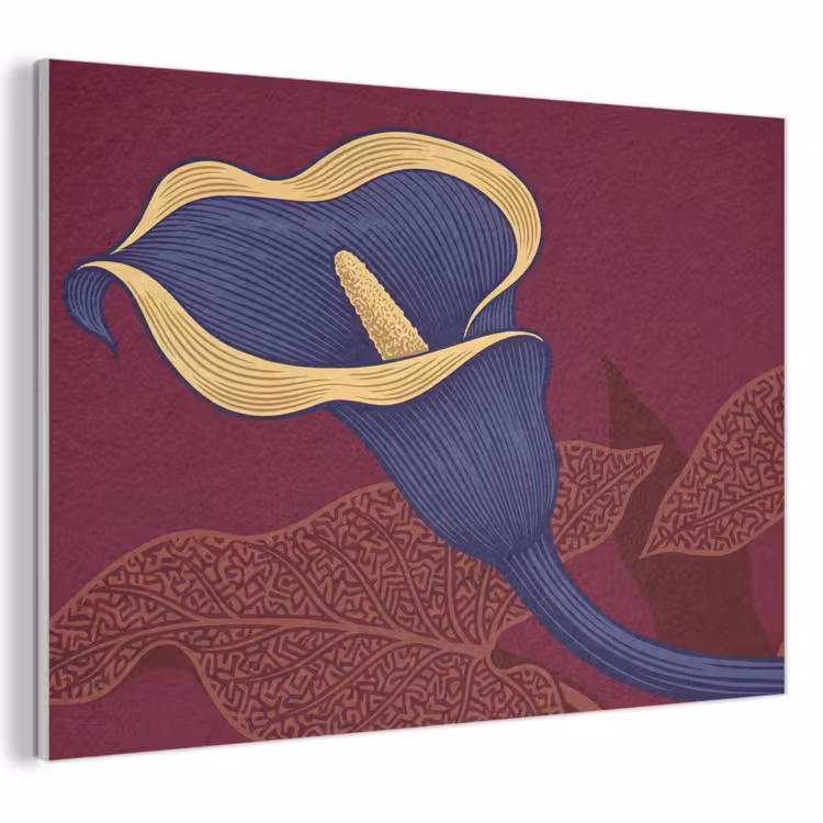 Tableau acoustique - Fleurs - Moderne - Violet — 1