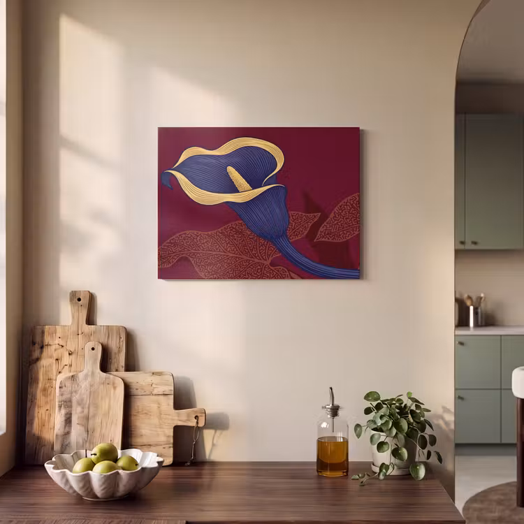 Tableau acoustique - Fleurs - Moderne - Violet — 3