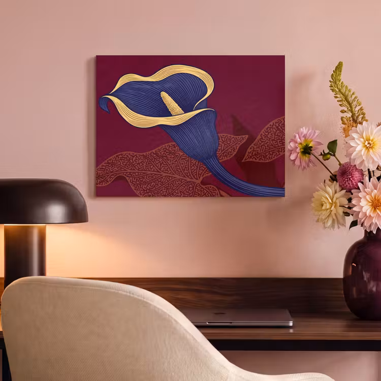 Tableau acoustique - Fleurs - Moderne - Violet — 4
