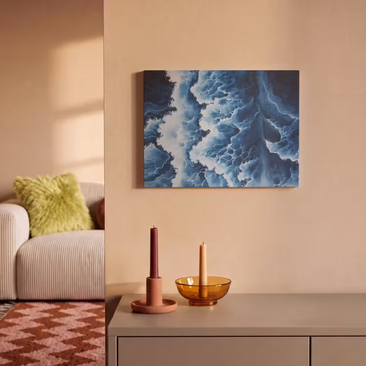 Tableau acoustique - Vagues - Bleu - Mousse — 2