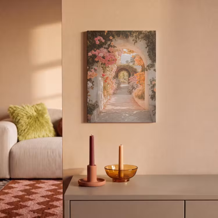 Tableau acoustique - Transparent - Arche - Fleurs - Pastel — 2